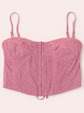 NWT L.A. Hearts Pink Heart Lace Corset‎